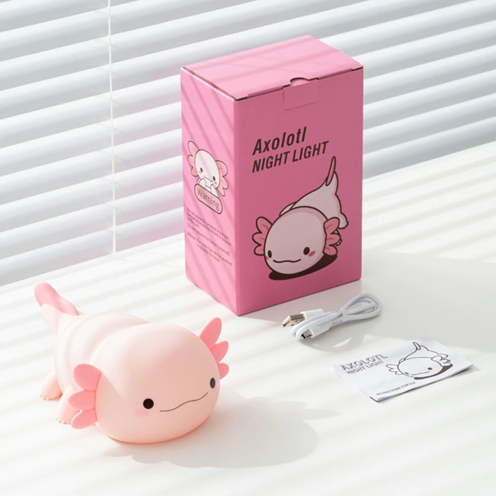 Axel Axolotl · Rechargeable & Touch-Activated Nightlight