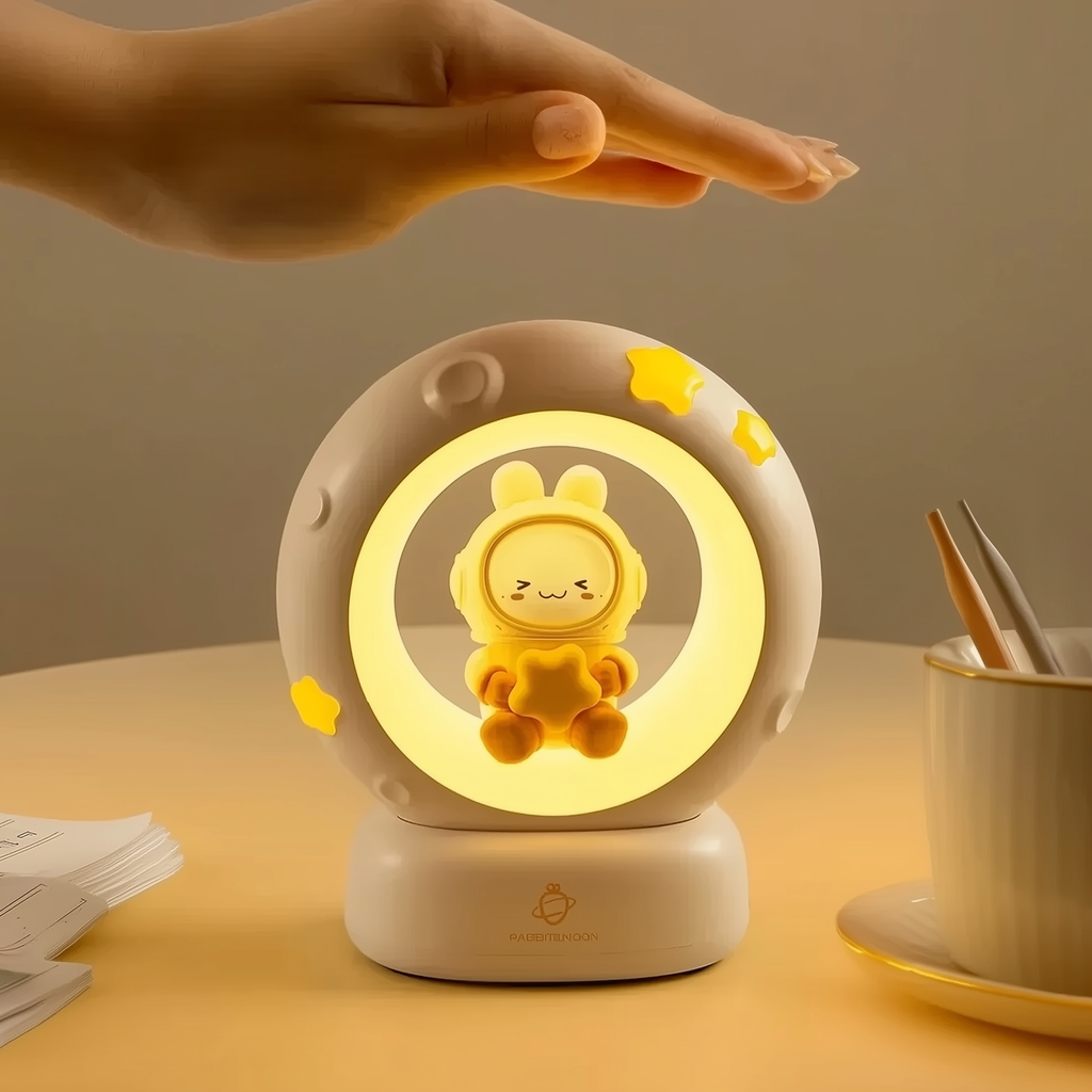 Lunar Glow AstroBunny · Rechargeable & Touch-Activated Bedside Lamp