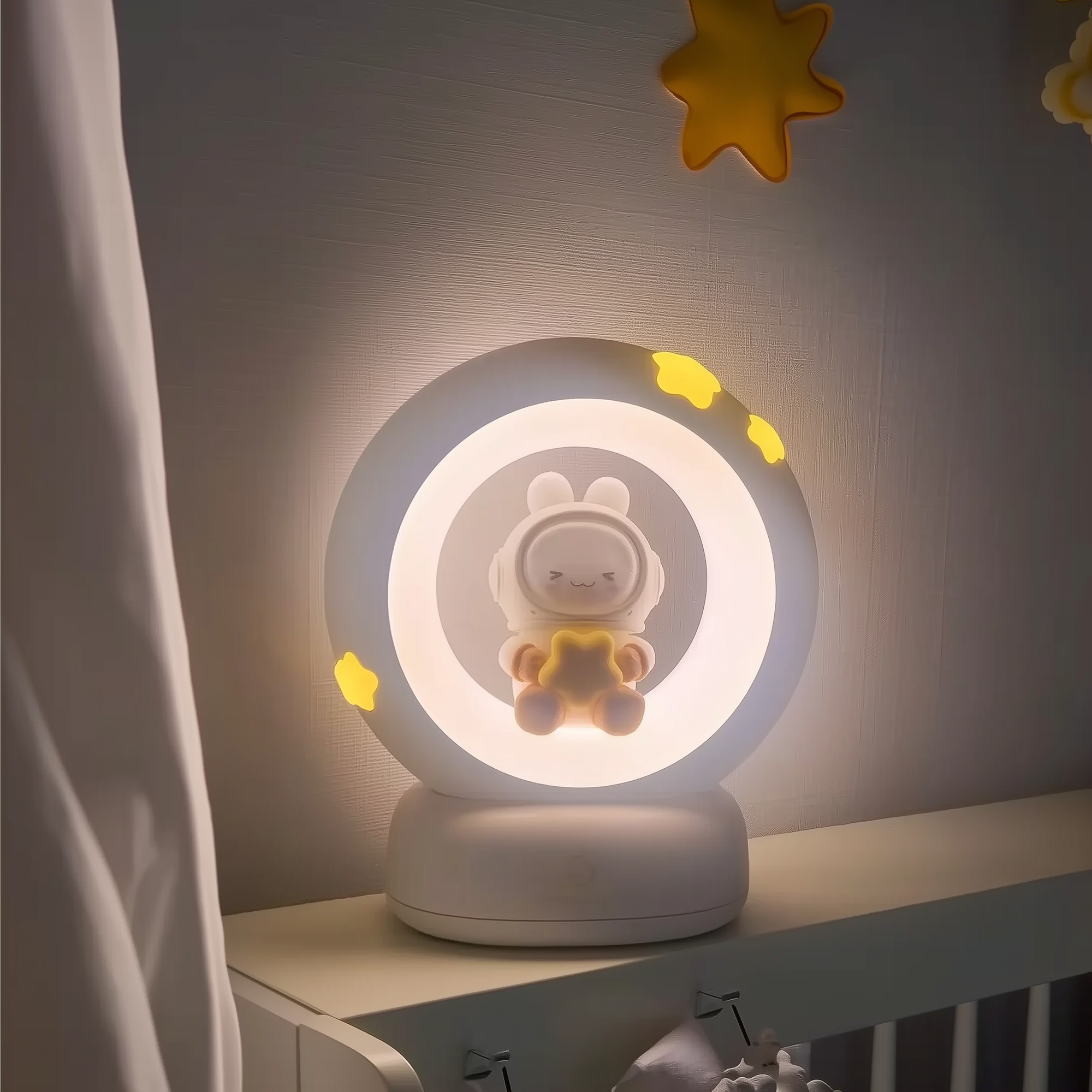Lunar Glow AstroBunny · Rechargeable & Touch-Activated Bedside Lamp