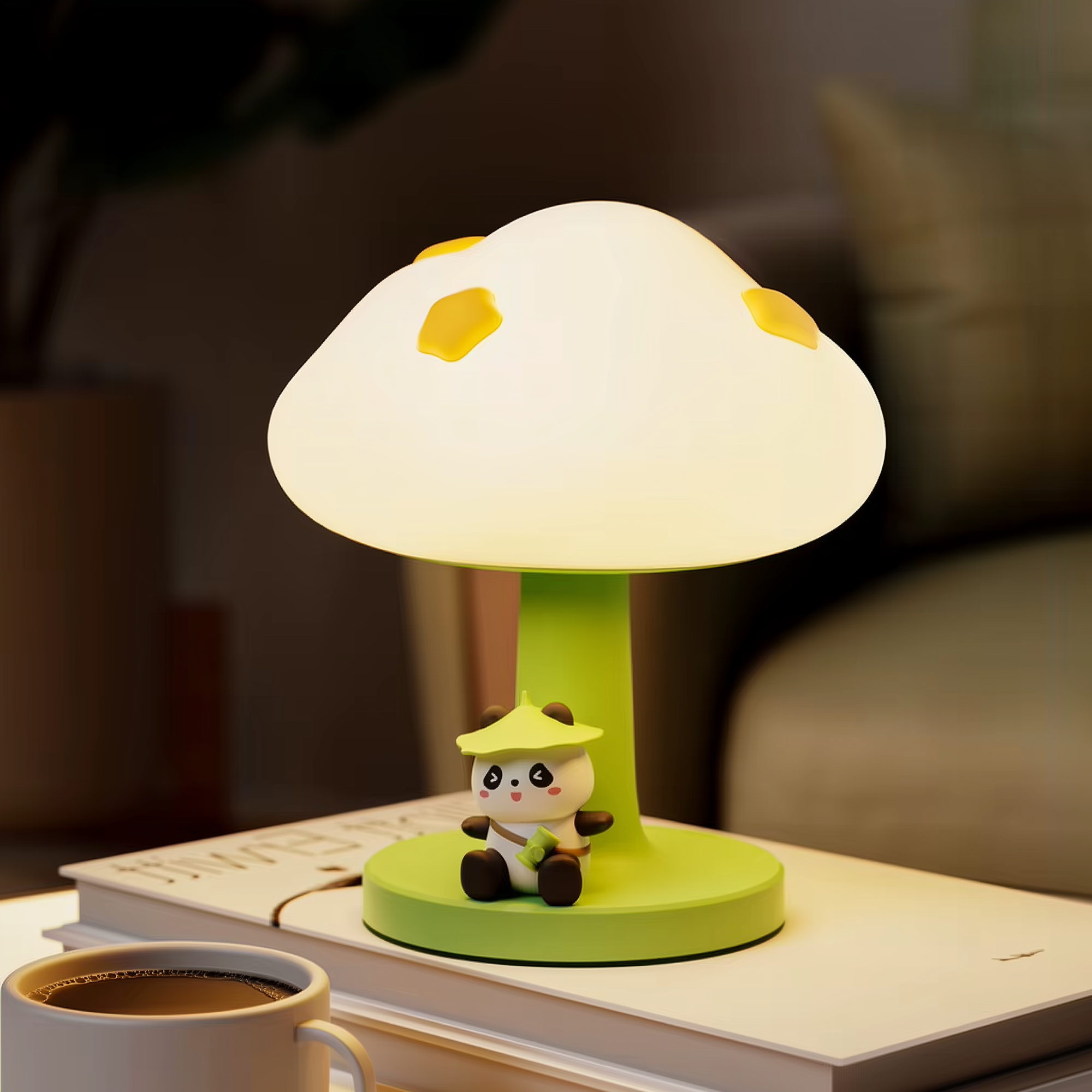 Cozy Cloud Bear · Rechargeable & Touch-Activated Bedside Lamp